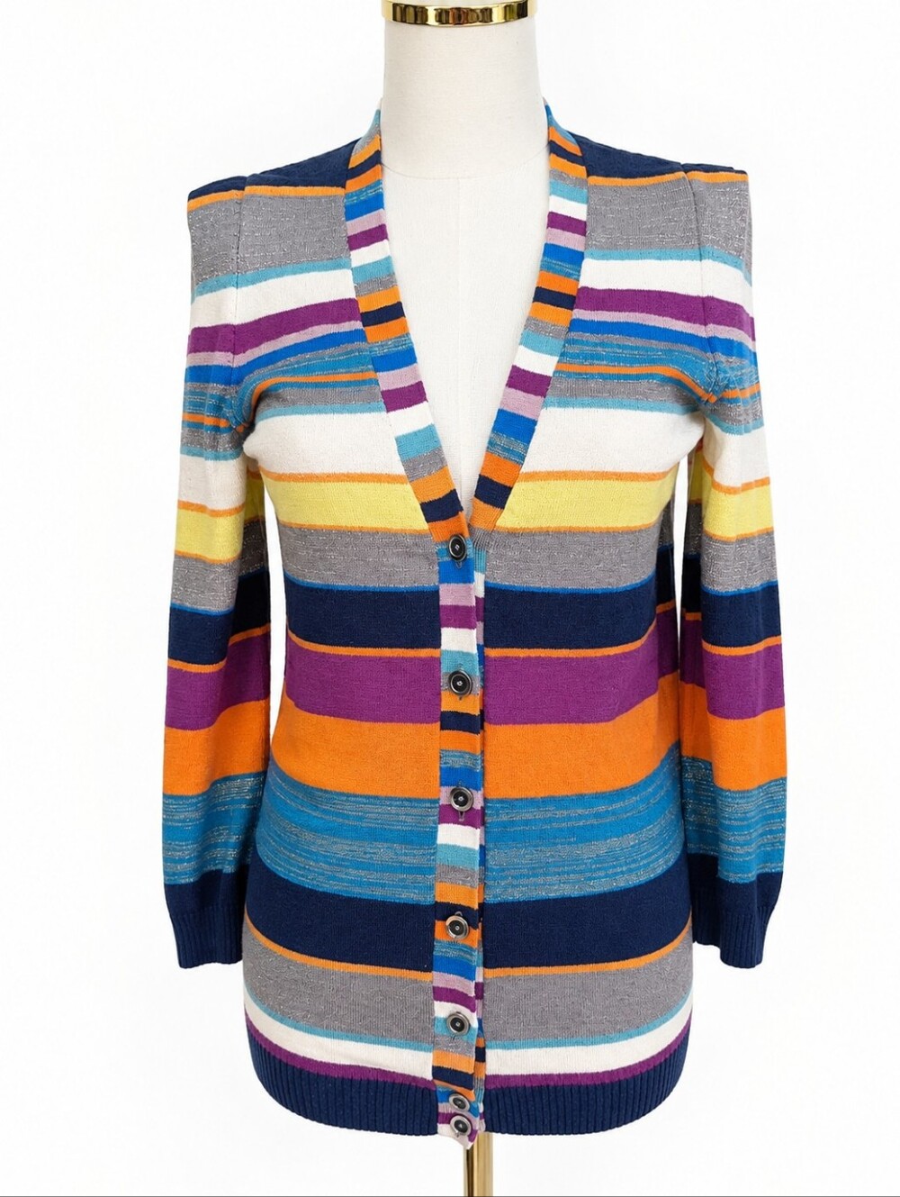 Marc by Marc Jacobs Striped Cotton Cashmere Cardigan Size M